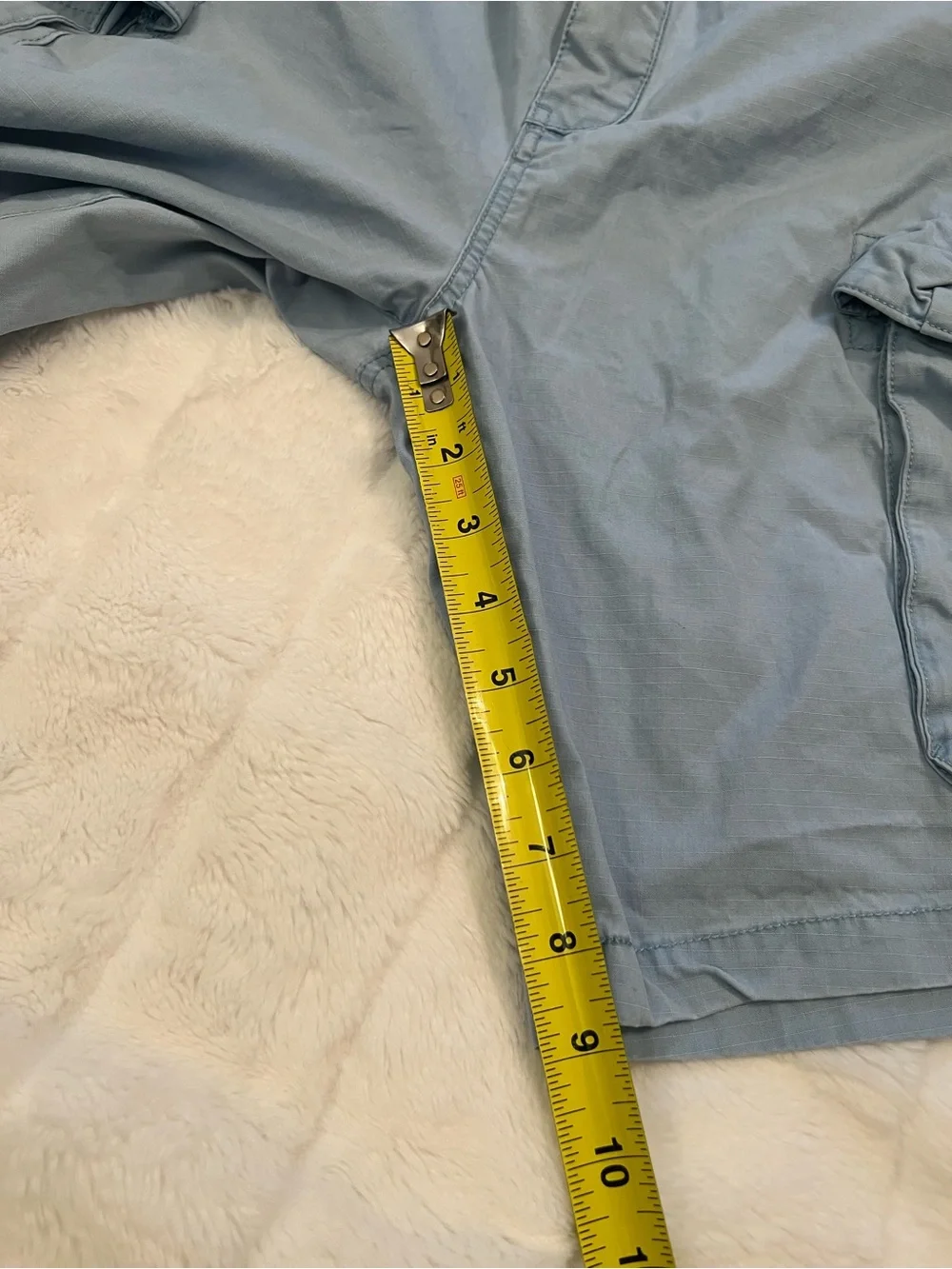 Scotch and Soda Mens size 32 Light Blue Slate gray  Cargo Shorts